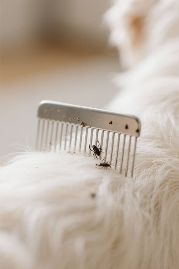detecting fleas on dogs