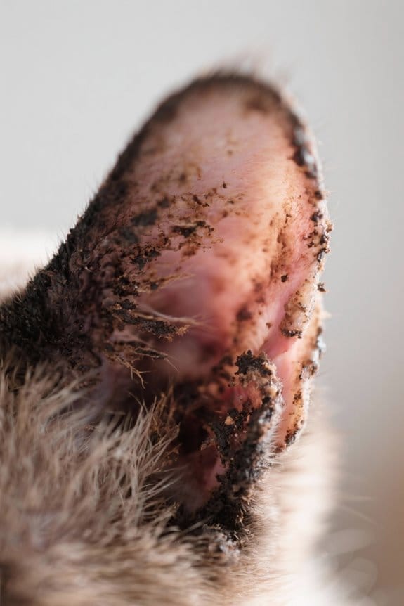 ear mite infestation symptoms