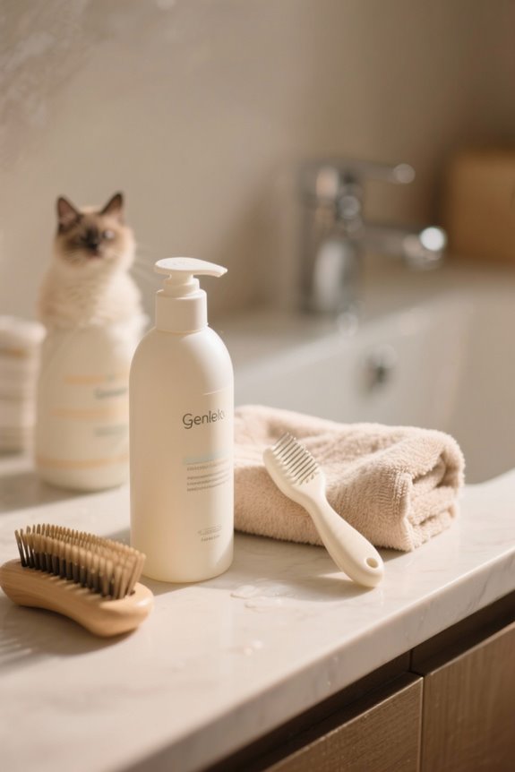 essential cat bathing supplies