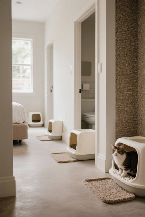 ideal litter box placement