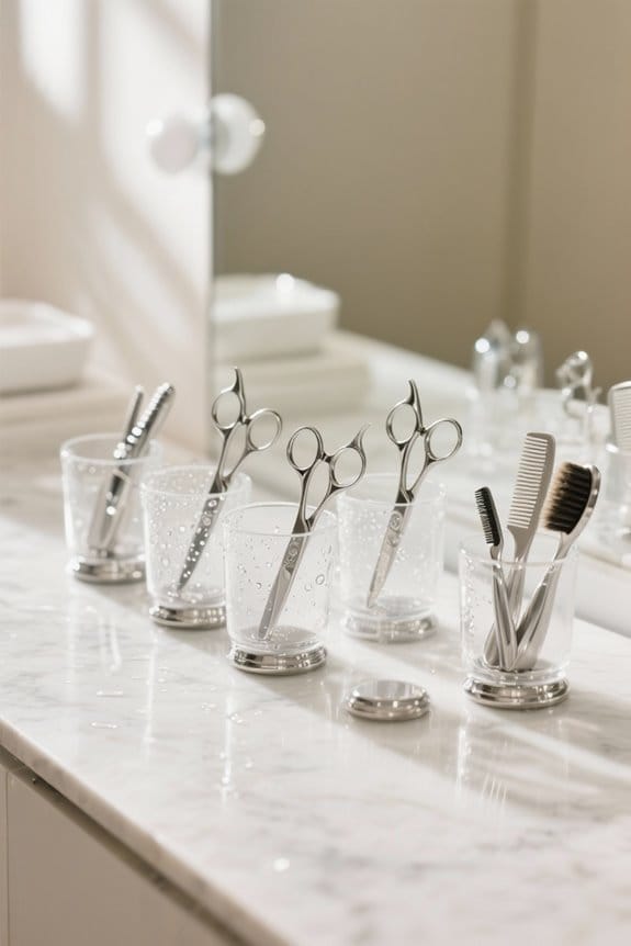 properly organize grooming tools