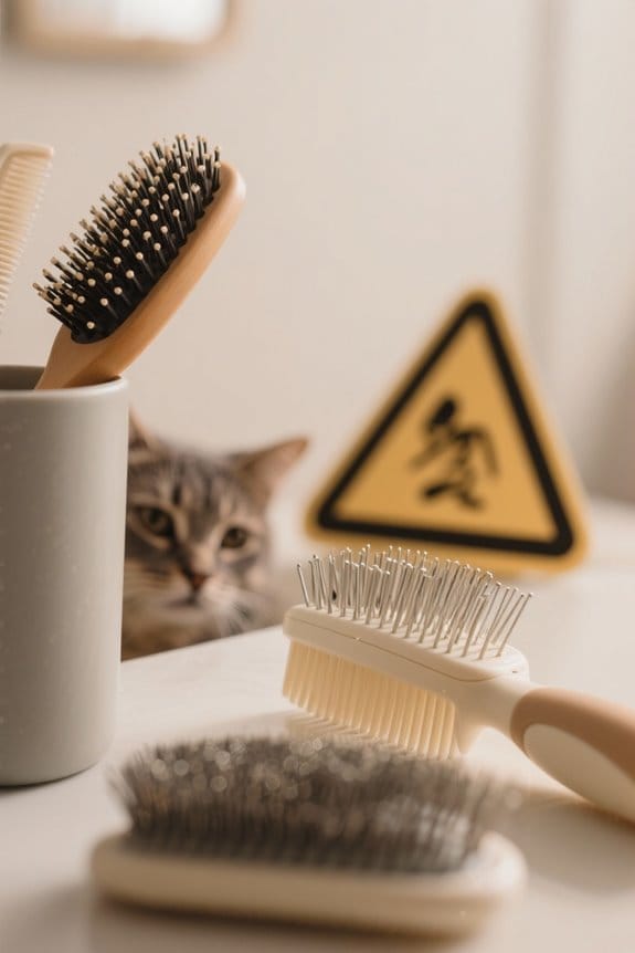 recognizing cat grooming distress