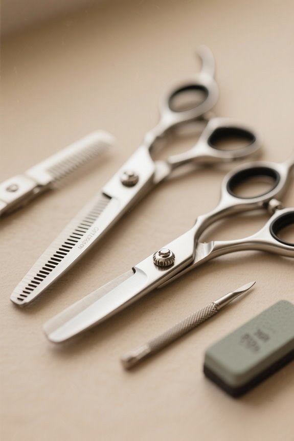 sharpening scissors step by step