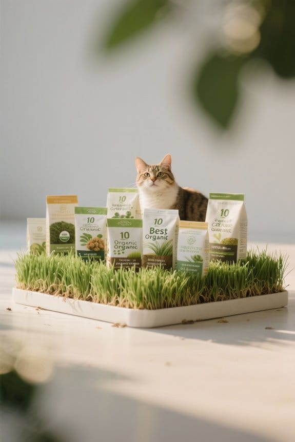 top organic cat grass