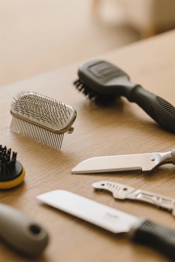 variety of deshedding tools